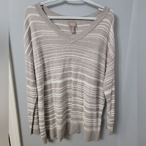 Chicos long sleeve tan Size 3